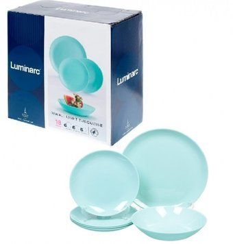 Сервіз столовий Diwali Light Turquoise 18 предметів Luminarc P2963 HLP2963 фото